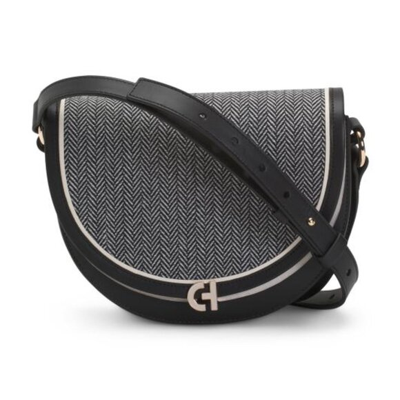 COLE HAAN Leather Evie Saddle Bag